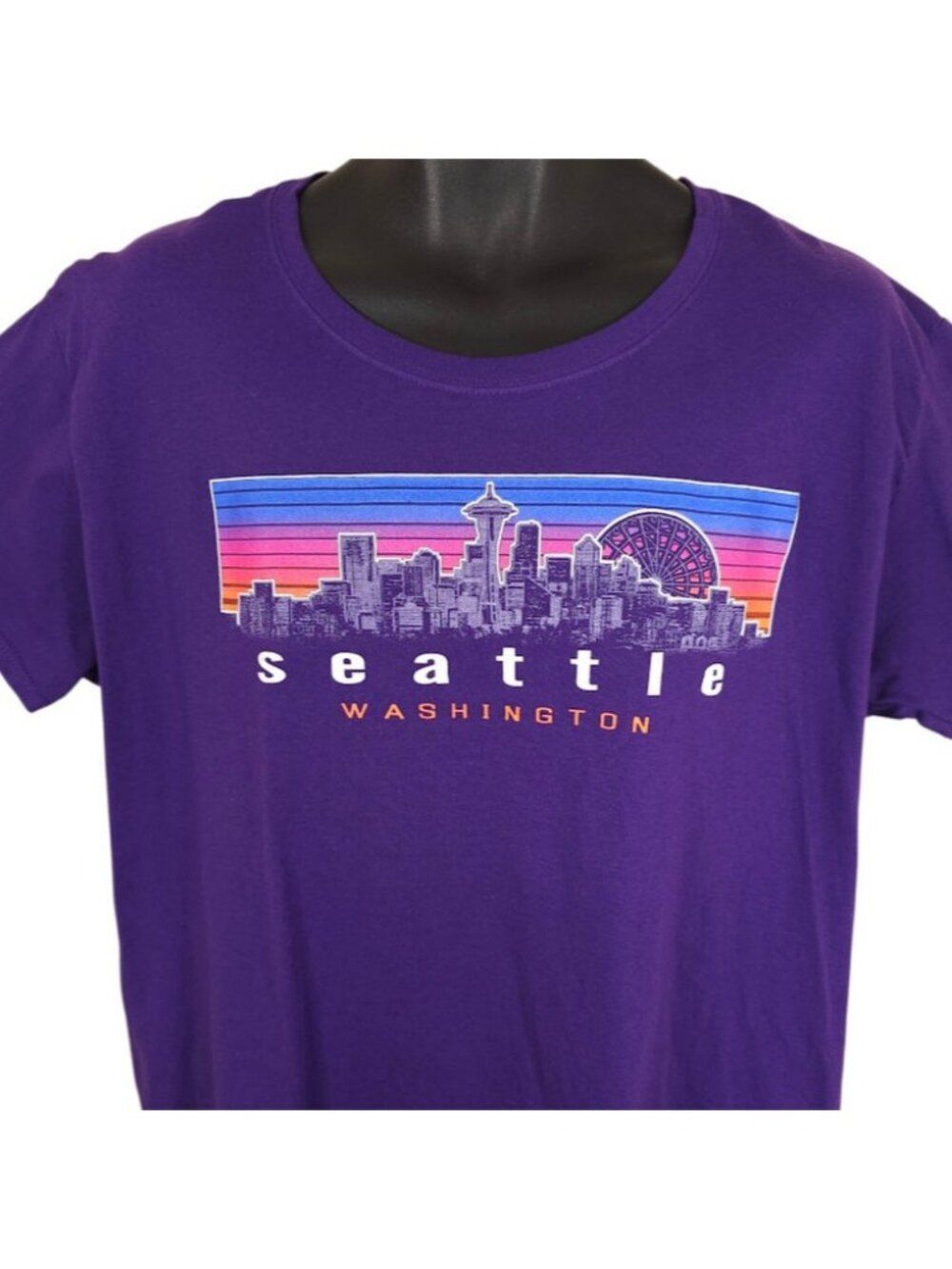 Seattle T Shirt Womens Size 2XL Purple Washington Travel Destination Tee
